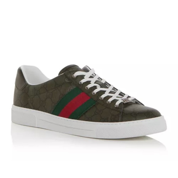 New GUCCI Men's Web Stripe Sneakers